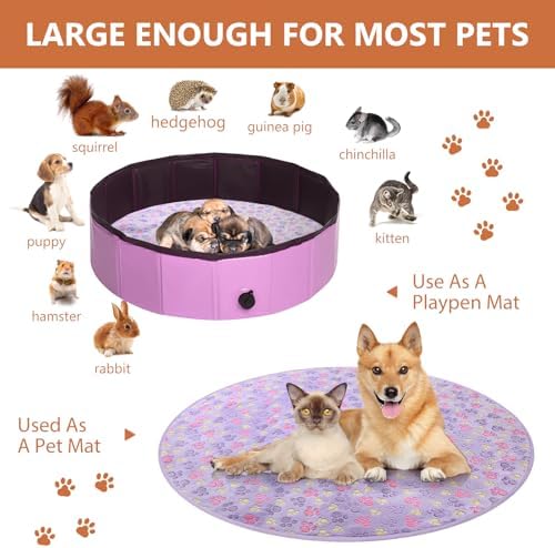 4 Pack Washable Whelping Pad Whelping Supplies Absorbent Reusable Puppy Training Pads Reusable Dog Mat for Floor Non Slip Washable Pee Mat for Dogs(Bright Color,55 Inch)