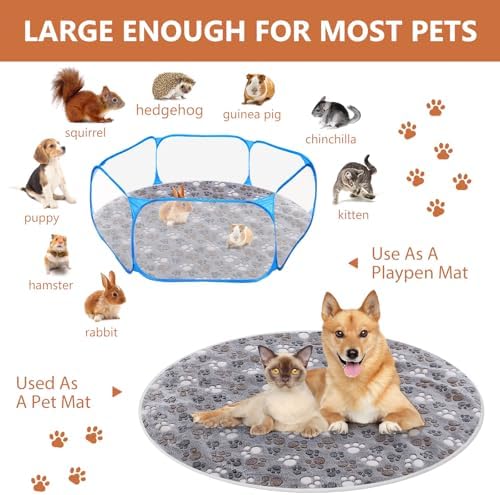 4 Pack Washable Whelping Pad Whelping Supplies Absorbent Reusable Puppy Training Pads Reusable Dog Mat for Floor Non Slip Washable Pee Mat for Dogs(Grey,32 Inch)
