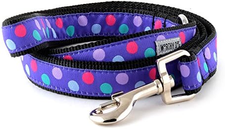 THE WORTHY DOG Fun Patterns Stylish Dog Leash, 5ft Length, Gumball