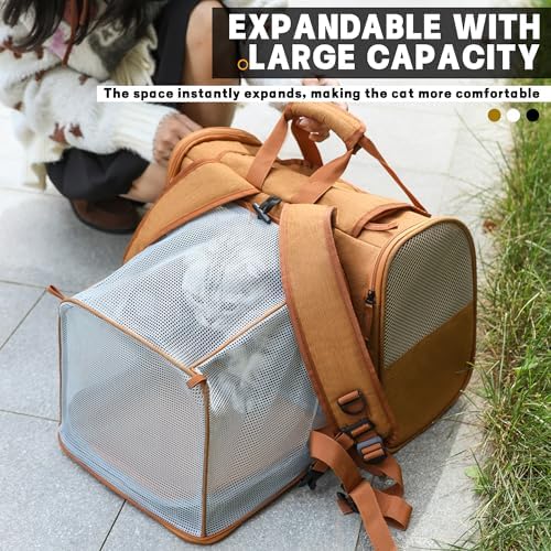 Pet Carrier Backpack, Expandable & Collapsible, Breathable Mesh Design, Portable Travel Bag for Large/Medium/Small Dogs, Cats & Puppies