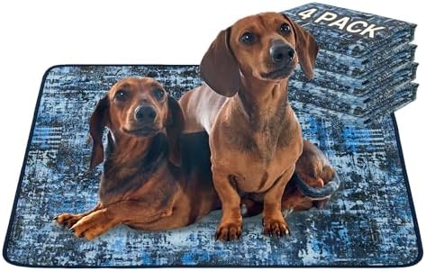 Qeils Washable Pee Pads for Dogs, Reusable Puppy Pads 36"x 24" 4 Pack