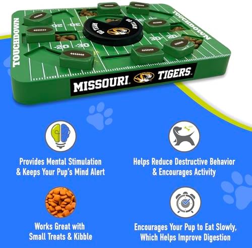 Pets First NCAA Missouri Large Puzzle Toy, Dog Puzzle Treat Toy, New Large Size, Interactive Dog Treat Toy, Dog Slow Feeding Toy