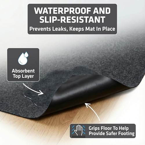 Drymate Jumbo Dog Playpen Mat (60x74), Super Absorbent, Waterproof, Slip-Resistant, Machine Washable, Reusable Puppy Pad for Training, Whelping, Housebreaking, Incontinence, Crate, Kennel (USA Made)