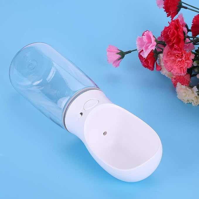 500ML White Portable Puppy Dog Cat Pet Water Cup Drinking Bottle Feeder Travel Outdoor Walking Dispenser