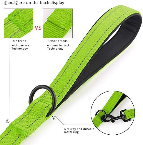 Plutus Pet Double Handle Dog Leash, 5 FT Long, for Medium Large Dogs