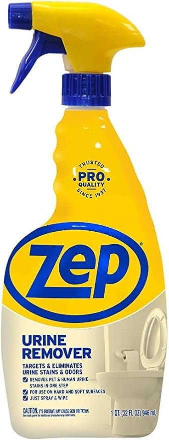 Zep Urine Remover, 32 fl oz - ZUURMV32 - Professional Strength Stain and Odor Eliminator for Hard and Soft Surfaces
