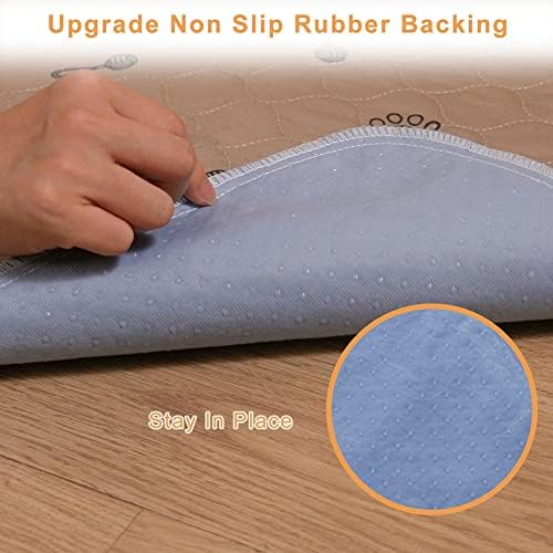 Peepeego 2Pack Pee Pads Washable 36”x48 +Free Dog Comb, Waterproof Rugs Non Slip