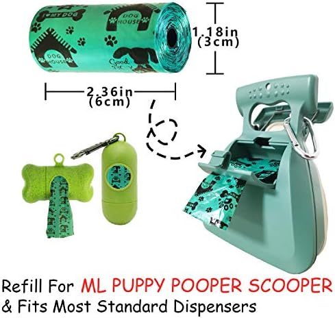 Dog Poop Bags, Thick and Strong Dog Waste Bags, Large Poop Bags Pooper Scooper Refills, Leak-Proof, Unscented, Green, 12"x16", 240 Counts