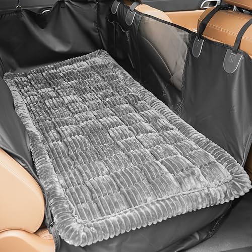 HiPetpy Backseat Dog Bed Mat for Car, Non-Slip Dog Bed for Car Back Seat