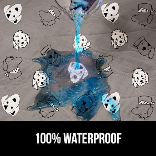 GORILLA GRIP Washable Puppy Pads, Dog Crate Mat 40x26 Dog Faces