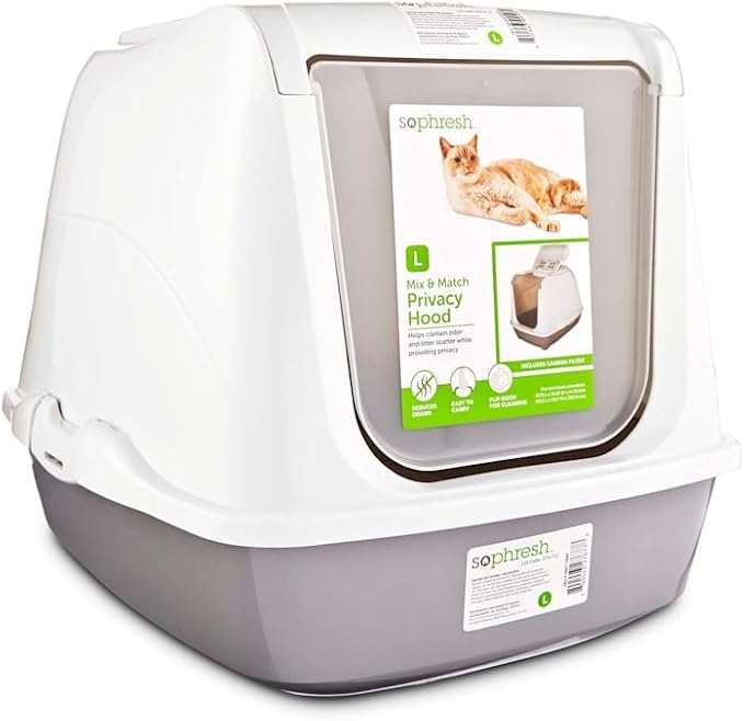 So Phresh by Petco Open Cat Litter Box Grey Large 19.5" L X 14.8" W X 4.3" H