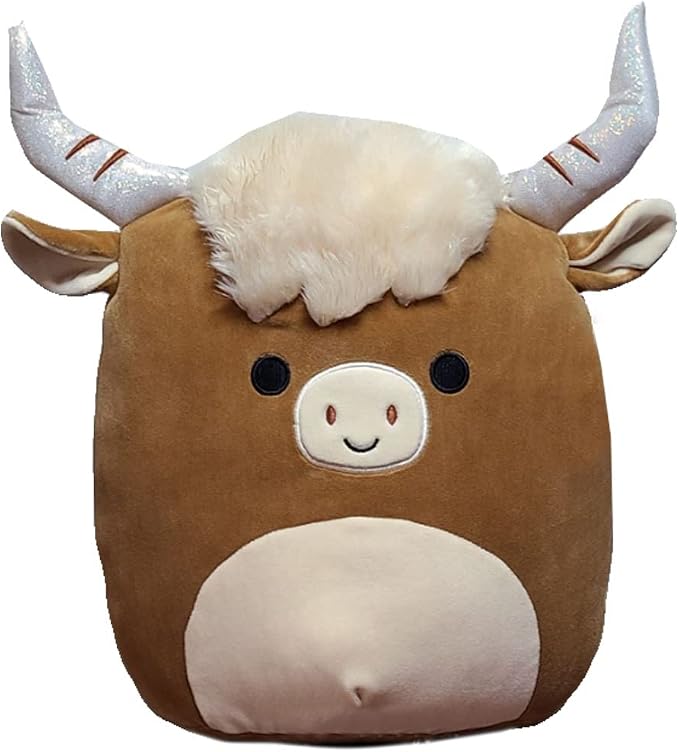 Squishmallow Official Kellytoy Collectible Plush Farm Squad Squishy Soft Animals (Calton Highland Cow, 12 Inch)