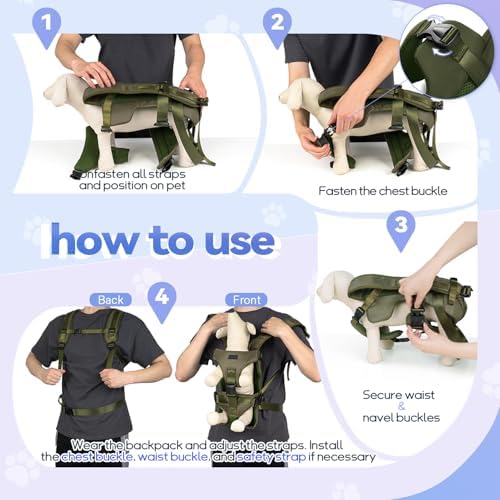 YUDODO Front Pet Carrier Backpack for Small Dog, Legs Out Dog Chest Carrier