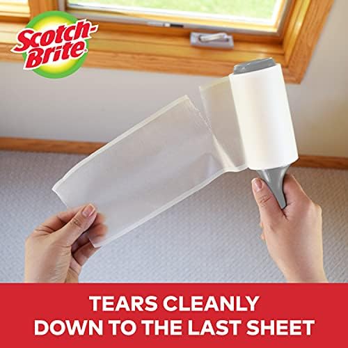 Scotch-Brite Lint Roller Value Pack, Works Great On Pet Hair, 5 Rollers, 95 Sheets Per Roller, 475 Sheets Total