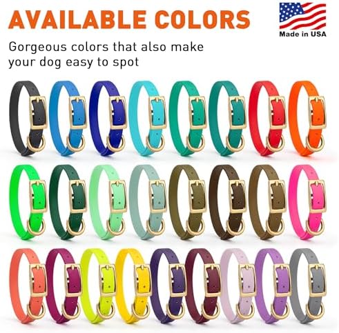Viper Biothane Heavy Duty Waterproof Dog Collar Strong Coated Nylon Webbing w/Solid Brass Hardware Odor-Proof Easy to Clean High Performance Fits Small Medium or Large Dogs, Dark Chocolate Brown