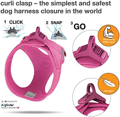 Vest Harness curli Clasp Air-Mesh Fuchsia XL