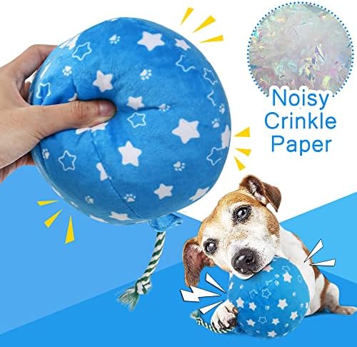 3PCS Dog Birthday Toys, Crinkle Squeaky Dog Toys for Small Medium Large Dog
