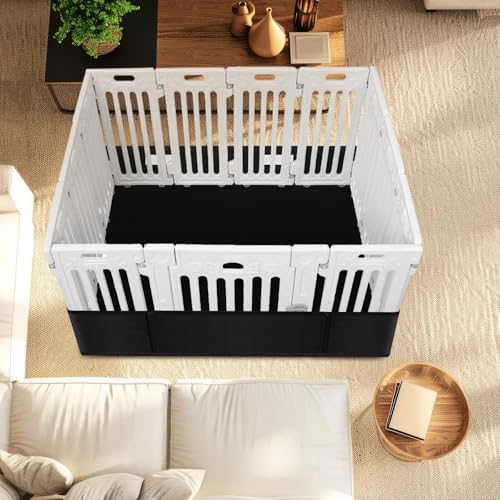 Marsui Dog Playpen Bottom Pad, Black, Solid Color