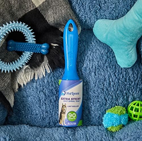 PetLovers Extra Sticky Lint Rollers Ultra Value Set 1110 Sheets, 9 Refills and 4 Travel Size Mini Rollers for Pet Hair, Dog and Cat Lint Removers
