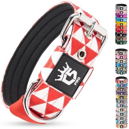 TSPRO Heavy Duty Thick Dog Collar with Metal Buckle for Large Dogs