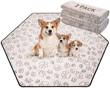 Qeils Reusable Puppy Pads, Washable Pee Pads, Leakproof 55"x 62" 2 Pack
