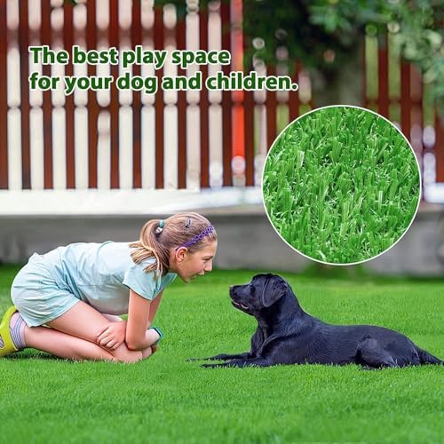 Artificial Grass Rug Turf for Dogs Indoor Outdoor Fake Grass for Dogs Potty Training Area Patio Lawn Decoration (25.6 x 19.7 Inch (Pack of 2))
