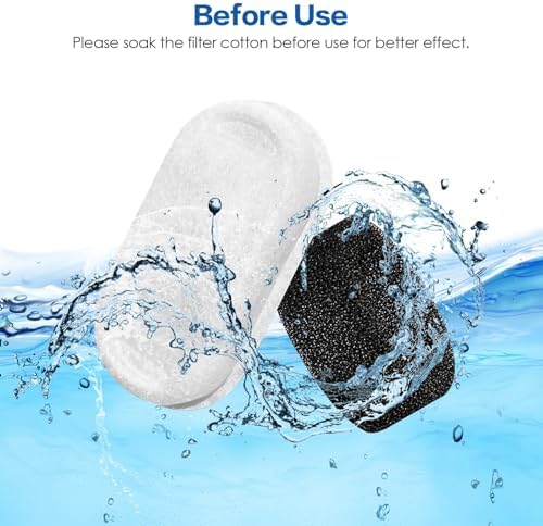 Official Tomxcute Cat Water Fountain Replacement Filters (16+8 Pack)