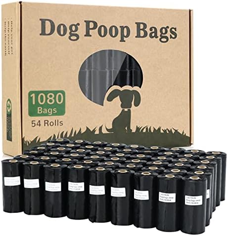 Biodegradable Dog Poop Bags Rolls 1080 Count - Strong Leak Proof - Scented