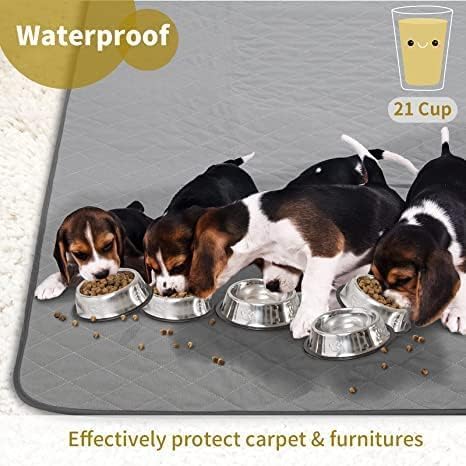 CoolShields Washable Pee Pads for Dogs, 82'' x 102'', Grey, 1 Pack | Ultra-Absorbent Reusable Waterproof Puppy Pad for Crates, Playpens, Carpets, and Floors—Ideal for Dogs, Cats, and Small Pets