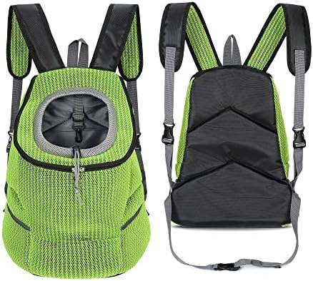 Mile High Life | Hiking Outdoor Pet Carrier Backpack | Kitty Puppy Cat Carrier | Dog Carrier for Small Dogs | Dog Backpack w Breathable Mesh with Soft Padding(Comb Lime Green, Medium (Pack of 1))