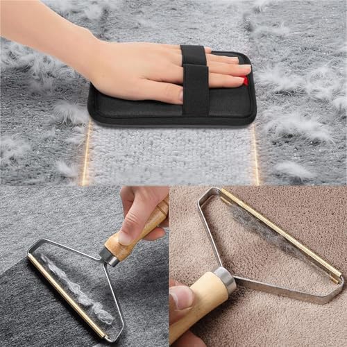 – 3 in 1 Pet Hair Removal Pro Life Carpet Rake with Adjustable Handle – Heavy Duty Dog & Cat Hair Remover for Carpet, Rug, Couch & Furniture – Reusable Lint Scraper Tool