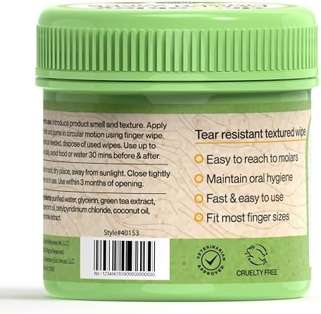 Dr. Oakley Dog Dental Wipes Finger Dental Care - Mint Flavor