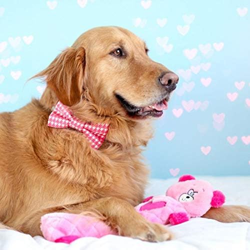 ZippyPaws Jigglerz - Dog Squeaky Toys to Keep Them Busy, Funny Animal Plush for Small, Medium, & Large Dogs, Cute Stuffed Puppy Toy, Pet Product, Gift for All Breeds, Interactive Squeaker - Pink Bear