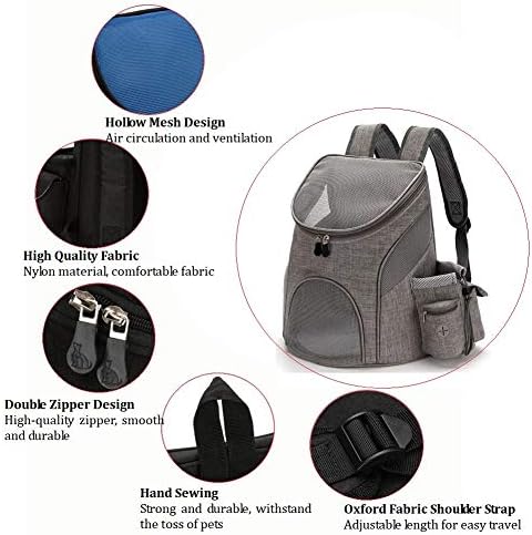 ETOPARS Pet Carrier Backpacks, Bag Carrier Pet Outdoor Backpack, Dog Travel Bag for Walking Hiking Bike and Motorcycle