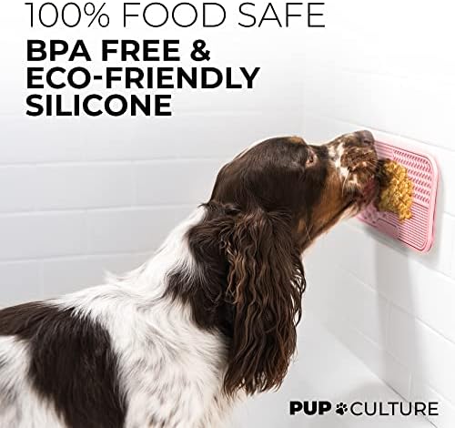 Pup Culture Dog Lick Mat for Dogs, Feeding Pad for Anxious Pets Plus 4 Different Puzzles for Mental Stimulation for Dogs - Supports Mental, Dental, and Digestive Health, Bite Resistant and Heavy Duty