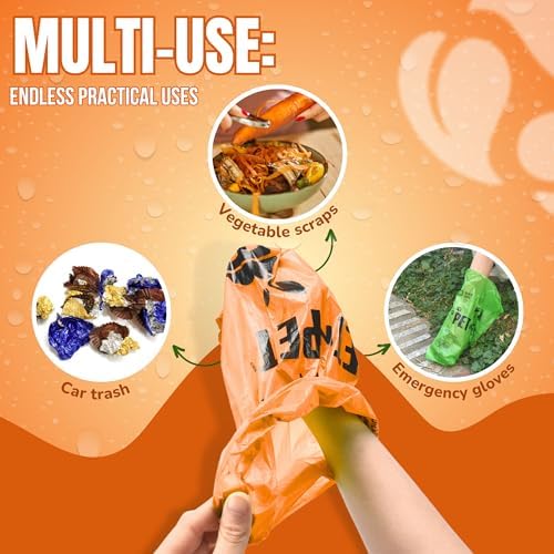 Pet N Pet Poop Bags for Dogs, 1080 Count, Plant Based, Unscented, Orange