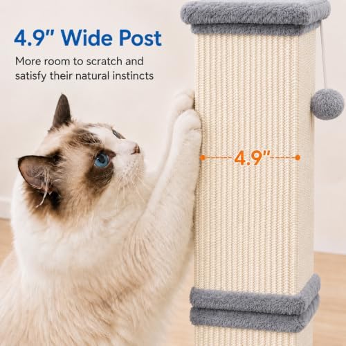 Cat Scratching Post for Indoor Cats, Sisal Cat Scratcherl, 32 Inch