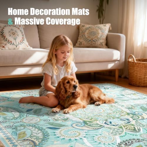 Extra Large Reusable Pee Pads for Dogs 63" x 63", XL Reusable Whelping Mat, Massive Waterproof Puppy Training Pad for Large Rug Protection & Playpens, Non-Slip Absorbent Dog Floor Mat