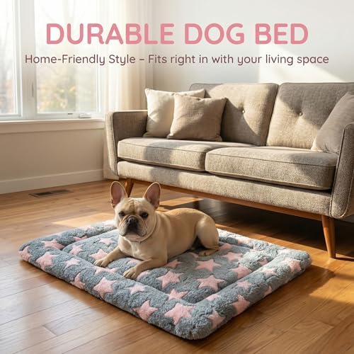 Dog Bed Mat - Soft Crate Pad for Kennel, Durable Pet Bed for Small Dogs & Cats - Comfort Support for Pet Crate, Cage, House