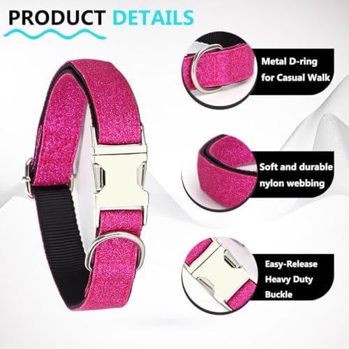 Bling Dog Collar with Removable Bowtie for Dogs Party Wear