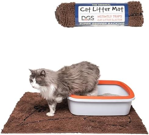 Dog Gone Smart Cat Litter Mat - Super Absorbent Microfiber, Dirt & Moisture