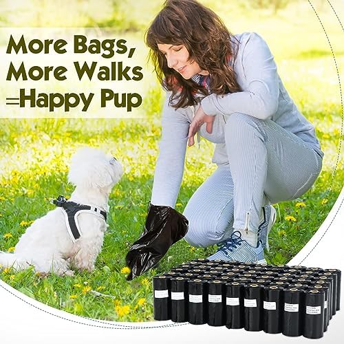 Dog Poop Bags Rolls: Large Leak Proof Hands Stay Clean Easy Tear 1140Count