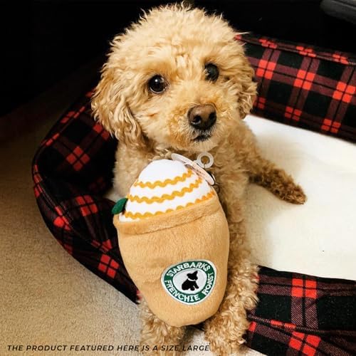Haute Diggity Dog Starbarks Frappawcino Plush Dog Toy, Drink Parody Toy