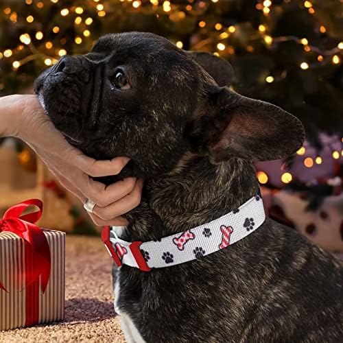 Pawtitas Soft Adjustable Puppy Collar Leash Harness Sold Separately Personalized Customizable Dog Collar Embroidered Customize Pet Name Phone Number Christmas Dog Collar Small Dog Christmas