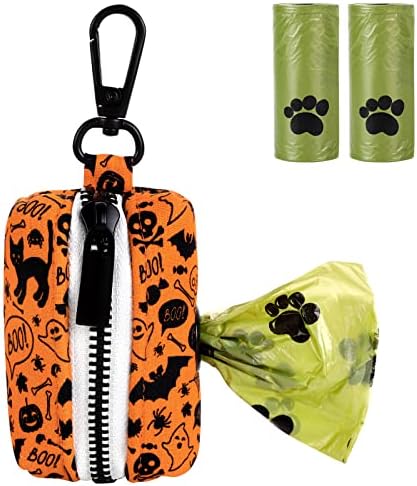 Lionet Paws Cute Dog Poop Bag Holder, Cotton Dogs Bags Dispenser, Matching Dog Collar