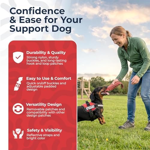 Industrial Puppy Service Dog in Training Vest Harness, XXXS 11.5-13 in, Red