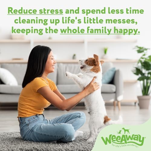 Wee Away® X2 Dog Urine Stain & Odor Remover - Double Strength Enzyme Spot Cleaner for Dog Pee, Marking & Odor Removal, Carpet, Furniture & Bedding, Non-Toxic, 16 oz
