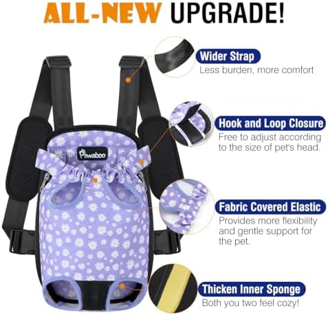 Pawaboo Pet Front Carrier Backpack for Small Medium Dogs