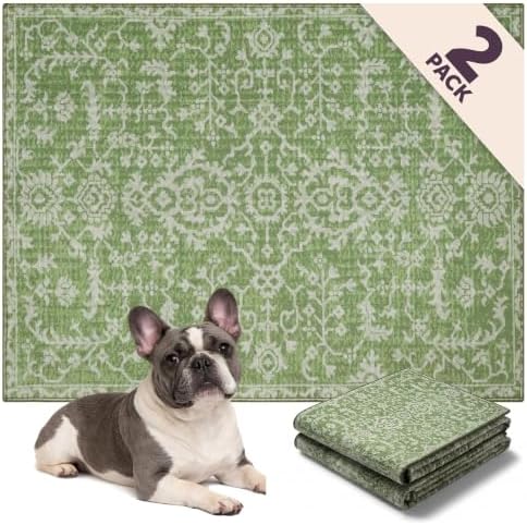 Lovewag Reusable Washable Dog Pee Pads, Jade Quilt 36x48, 2 Pack