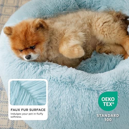 Bedsure Calming Small Dog Bed Donut Washable Cat＆Puppy Bed,23 inches